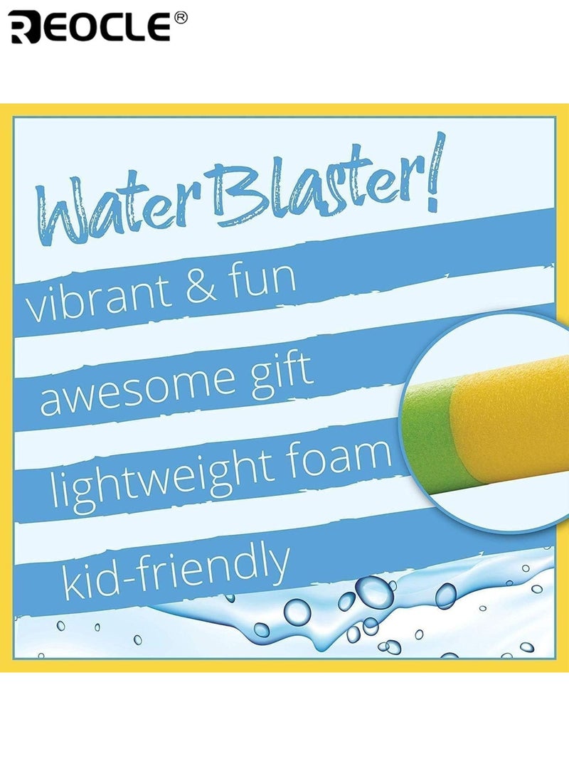 REOCLE 6PCS Foam Water Blaster Soaker Guns Shooter Noodles Pump Summer Pool Toys for Outdoor Beach Yard Play and Swimming Party Games for Kids Boys Girls and Adults - Image 2