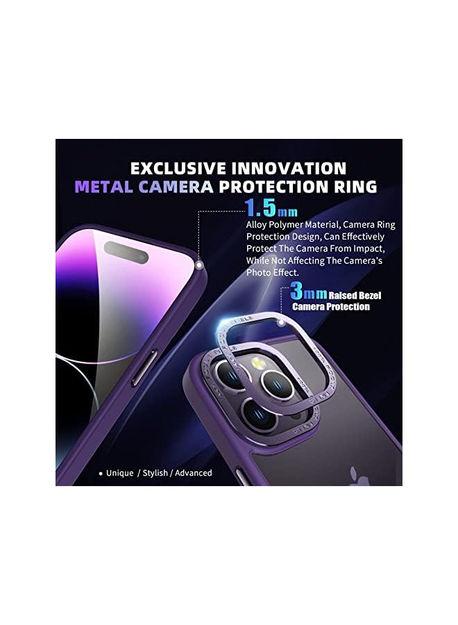 PROMASS for iPhone 14 Pro Max Case 6.7inch, Military Grade Drop Protection, Skin-Friendly PC Back, Advanced Camera Protection Ring, Anti-Scratch Anti-Fingerprint for iPhone 14 Pro Max (Deep Purple) - Image 5