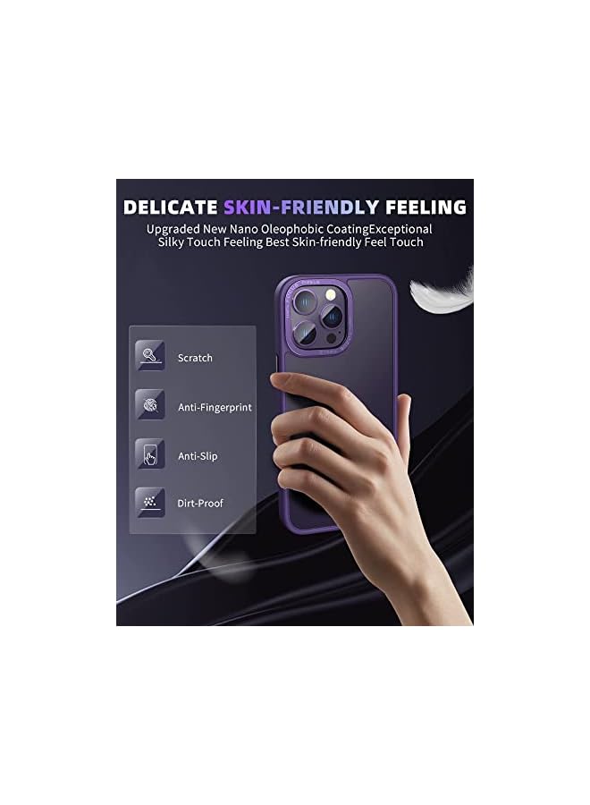 PROMASS for iPhone 14 Pro Max Case 6.7inch, Military Grade Drop Protection, Skin-Friendly PC Back, Advanced Camera Protection Ring, Anti-Scratch Anti-Fingerprint for iPhone 14 Pro Max (Deep Purple) - Image 3