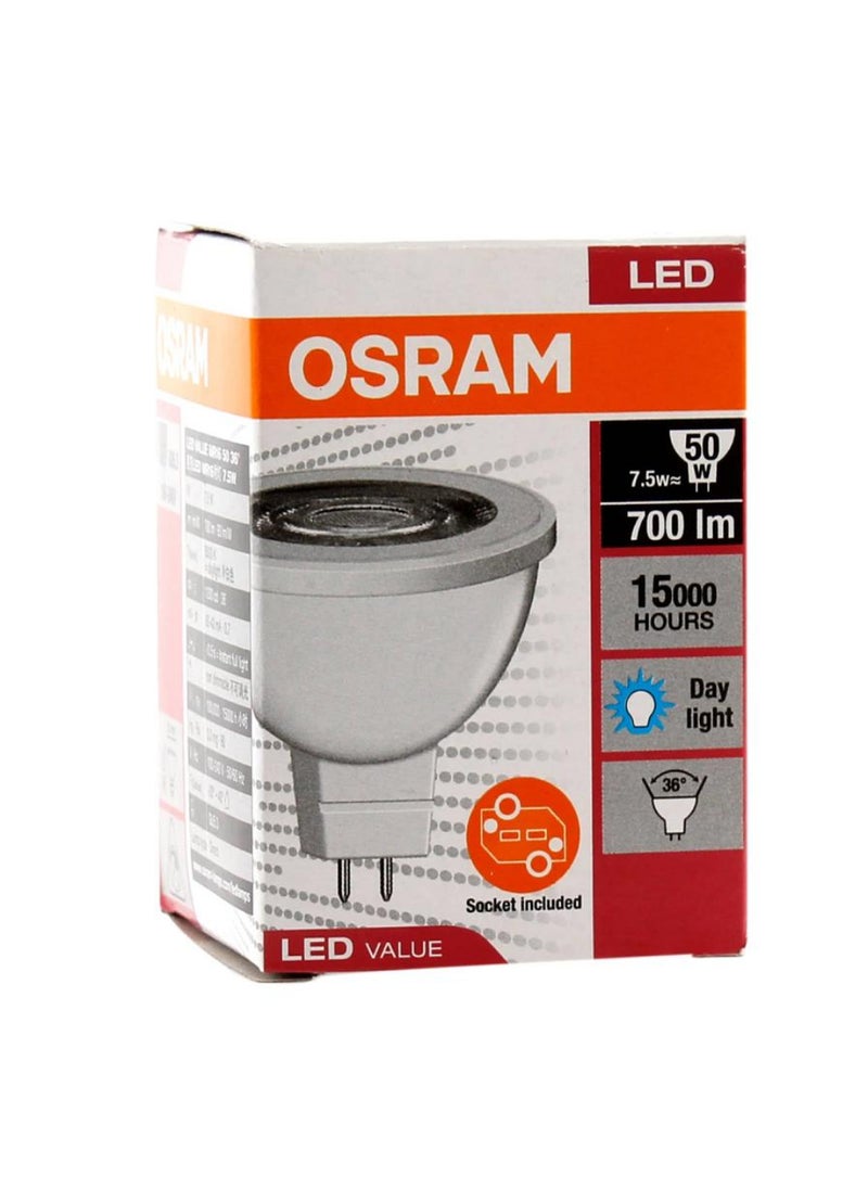 Osram Osram LED Value GU5.3 LED Lamp MR16 7.5W Day Light 