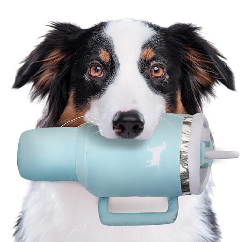 PUPROAR Pup Cup Tumbler Dog Toy, Cute Girl Dog Toys and Birthday Gift, Squeaky & Plush Puppy Present (Mint Green) - Image 2