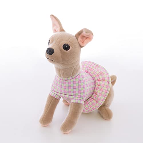 CU-MATE CUMATE 12Inch Stuffed Animal Chihuahua Plush Toy Realistic Puppy Dog Sitting in a Skirt Present Gift - Image 1