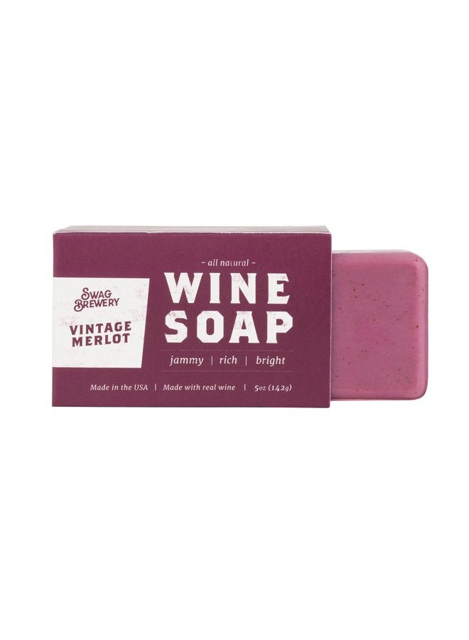 swag brewery Vintage Merlot WINE SOAP | Great Gift for Women, Birthdays, Wives, Men, and All Wine Lovers | All Natural + Made in USA | Funny Bath and Relaxation Accessories - Image 4