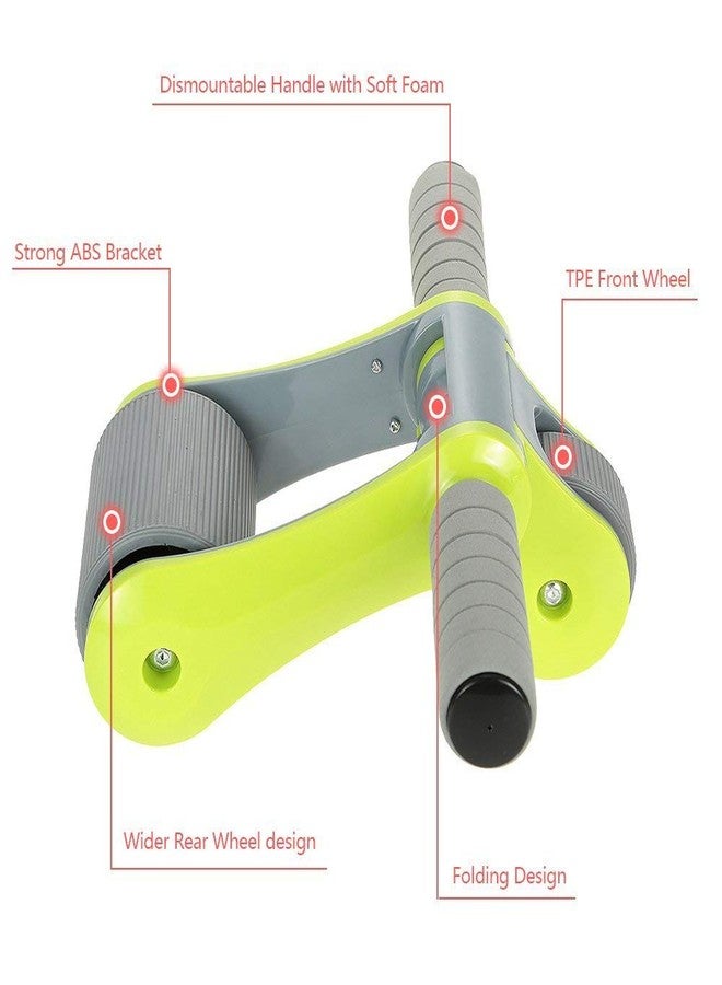 GBEX Abdominal Trainers Folding Abdominal Wheel Abdomen Wheel Exercise Abdominal Fitness Equipment Home Roller Abdomen Fitness Equipment - Image 2
