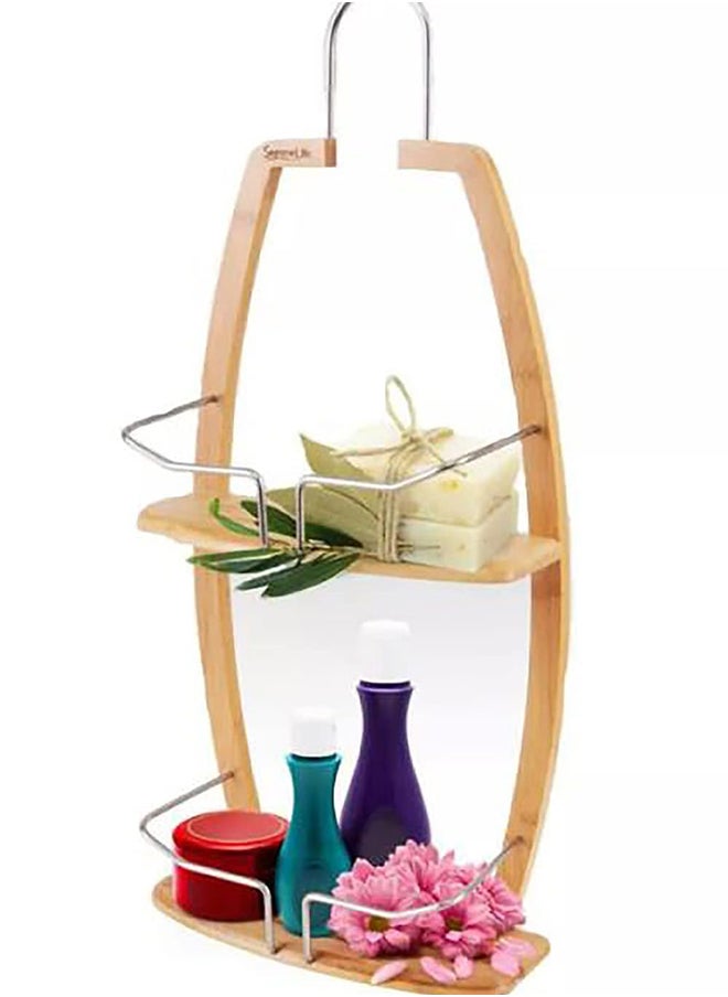 Home Pro Home Pro Wall Organizer Shower Caddy Bamboo Wall Caddy Wall Mount Shower Caddy in Multipurpose  - Image 1