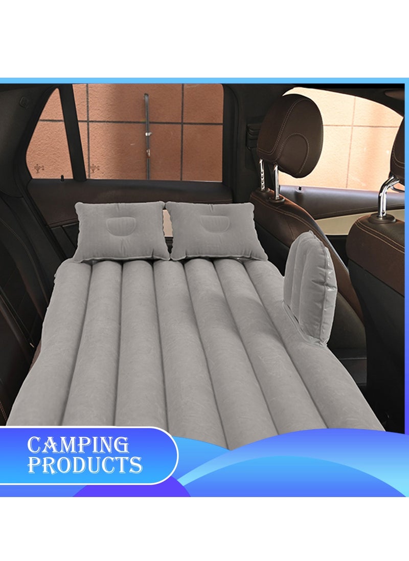 Manful Inflatable Mattress with Pump Portable Outdoor Air Mattress Foldable Single Thickened Flocking Mattress for Outdoor and Home  - Image 4