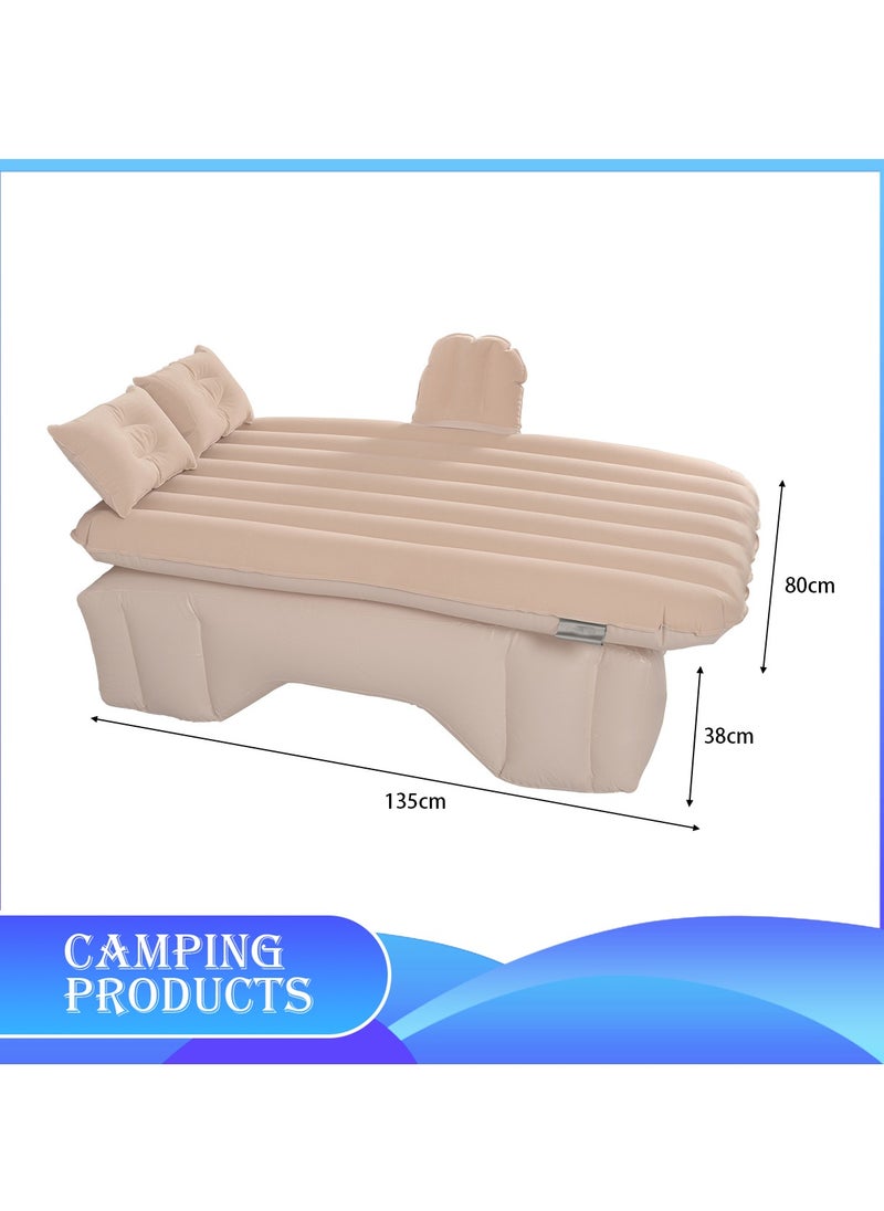 Manful Inflatable Mattress with Pump Portable Outdoor Air Mattress Foldable Single Thickened Flocking Mattress for Outdoor and Home  - Image 3