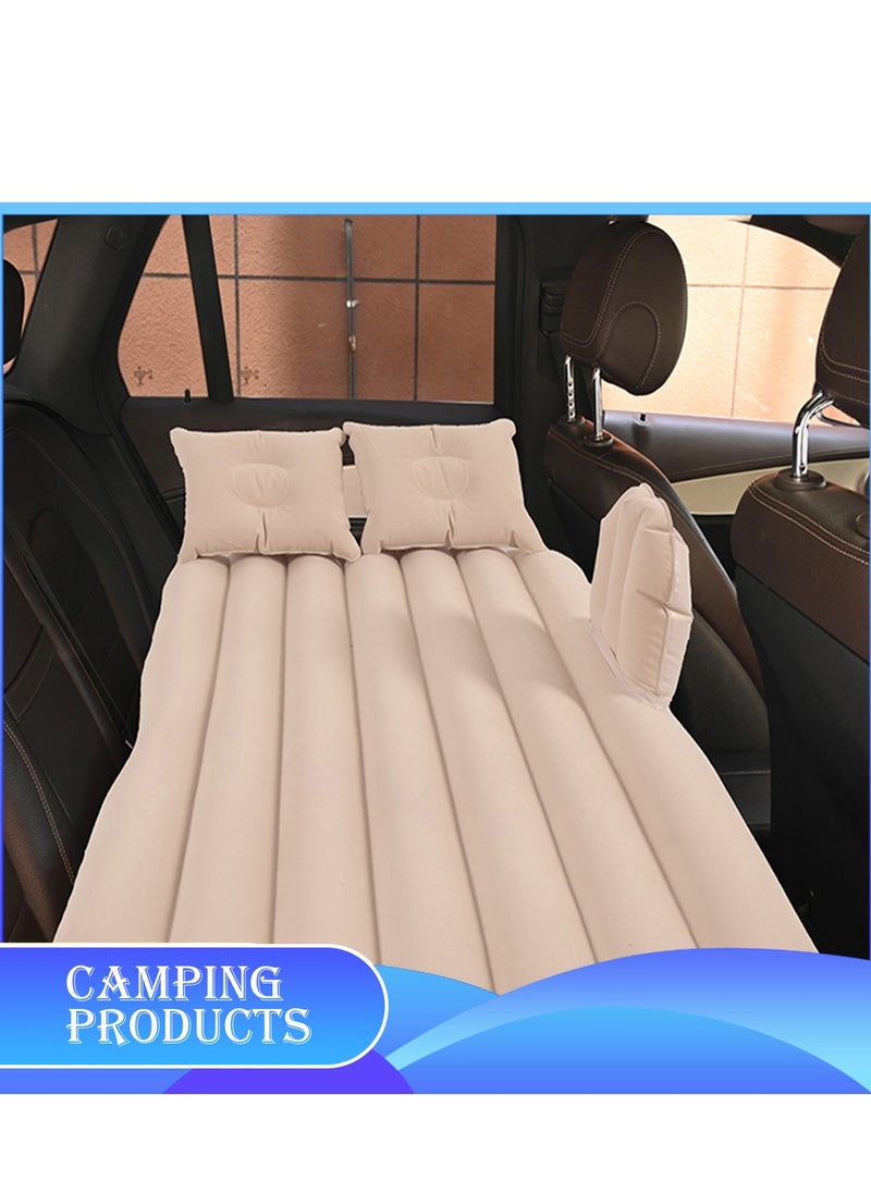 Manful Inflatable Mattress with Pump Portable Outdoor Air Mattress Foldable Single Thickened Flocking Mattress for Outdoor and Home  - Image 5