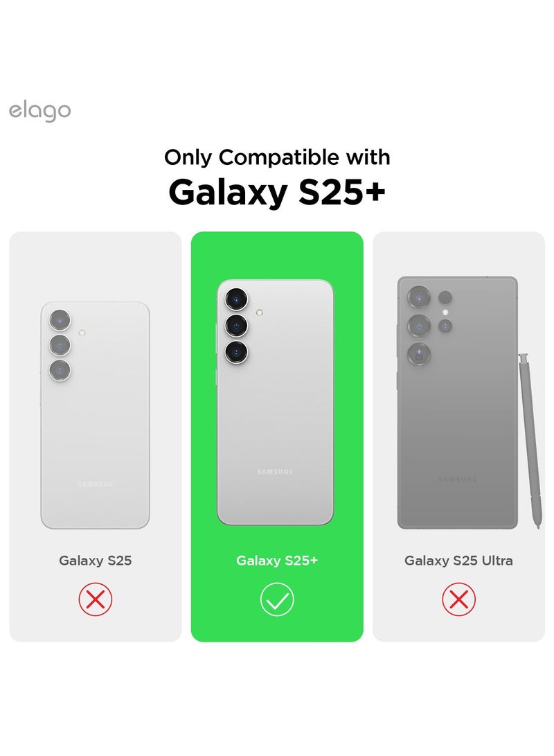 Elago Liquid Silicone for Samsung Galaxy S25 PLUS Case Cover Full Body Screen Camera Protective, Shockproof, Slim, Anti-Scratch Soft Microfiber Lining - Black - Image 2