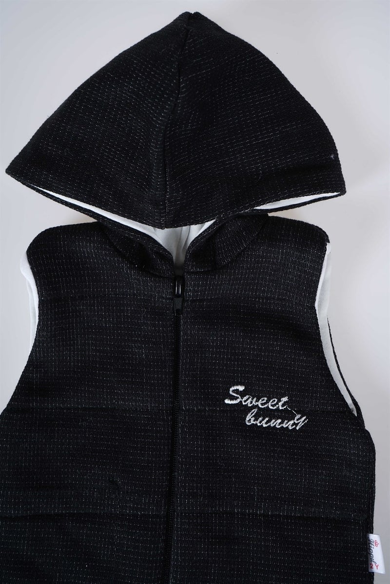 Miniko Kids New Season Hooded Zippered Baby Cotton Vest - Image 2
