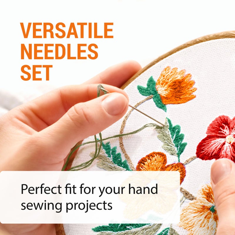 VONEEDL 200 PCS Large Eye Heavy Duty Sewing Needles - Bulk Set of 2 inch Big Eye Embroidery Needles - Easy to Thread Quilting Needles - Image 5