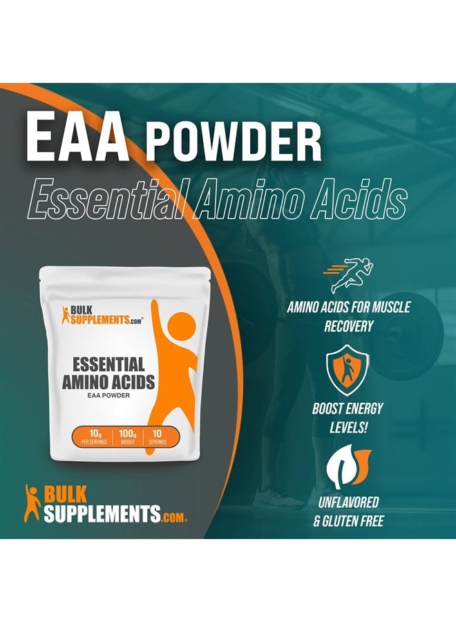 BULKSUPPLEMENTS.COM Essential Amino Acids Powder - EAA Powder - Essential Amino Acids Supplement - EAAs Amino Acids Powder - 10g per Serving, 10 Servings (100 Grams - 3.5 oz) - Image 3