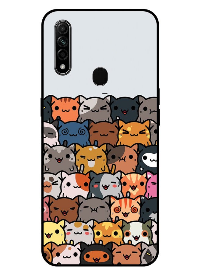 EYE CATCH Printed Protective Case Cover For Oppo A31 -  Cat Faces - Image 1