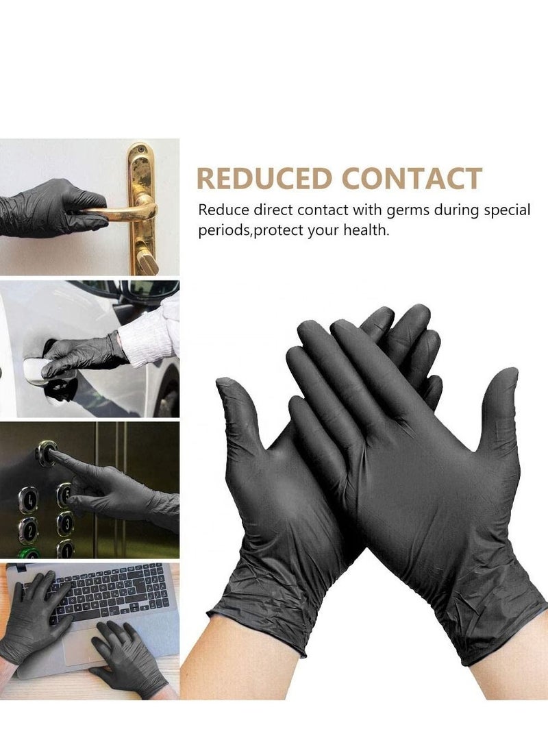 Generic Black Disposable Vinyl Gloves,Latex Free, Powder-Free for Medical, Cooking & Cleaning, Disposable Gloves for Household, Food safe, 100/Box  - Image 2