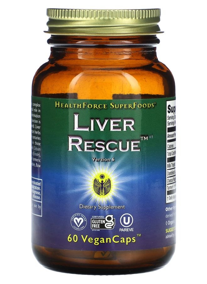 HEALTHFORCE SUPERFOODS Liver Rescue Version 6 60 Vegan Caps 