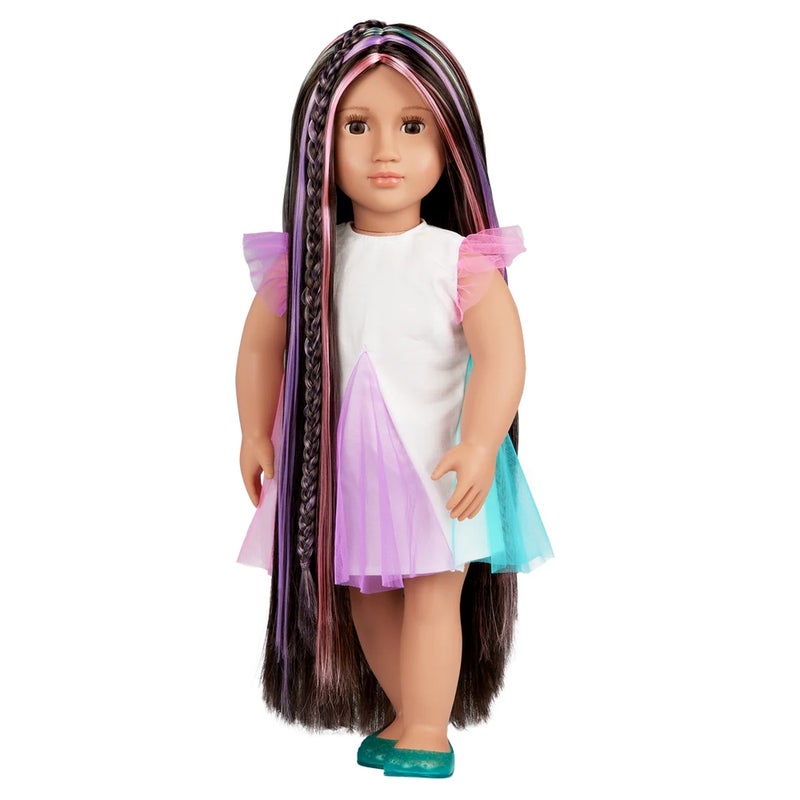 أور جنريشن دمية تينا "من الشعر إلى هناك" بطول 18 بوصة مع ضفيرة قابلة للتمديد - BD31713Z - Image 2