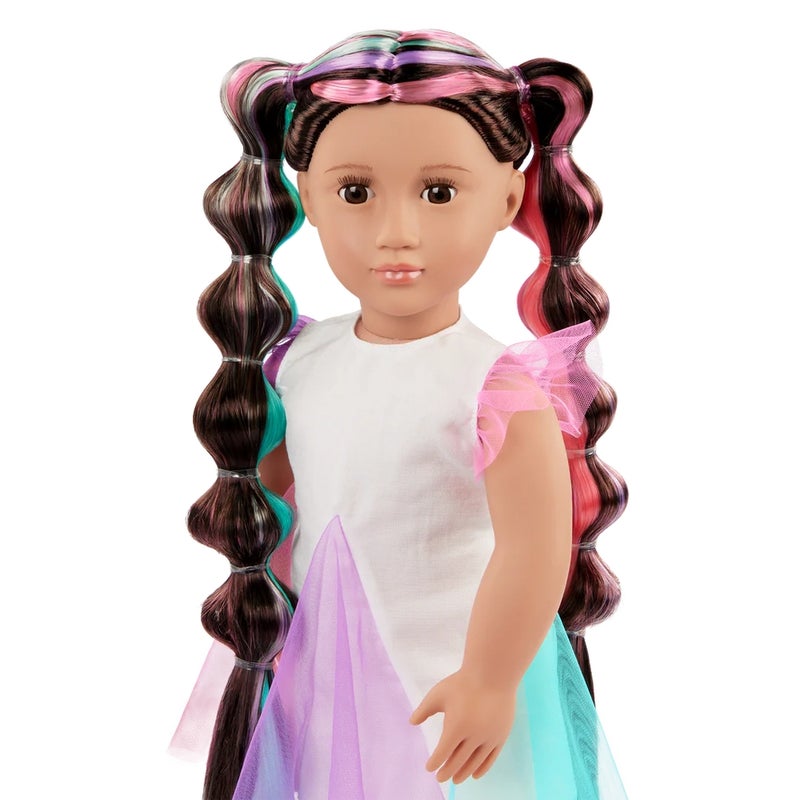أور جنريشن دمية تينا "من الشعر إلى هناك" بطول 18 بوصة مع ضفيرة قابلة للتمديد - BD31713Z - Image 1