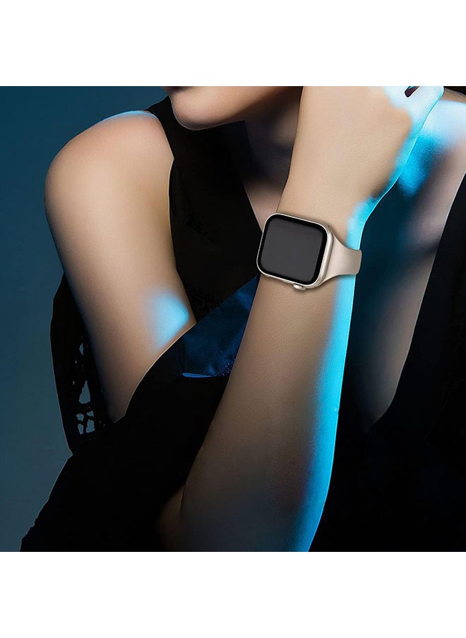 Slim Thin Bands For Apple Watch Series 10 9 8 7 6 5 4 SE , 38/40/41/42mm, Soft Silicone Sport Smartwatch Strap- Multi1