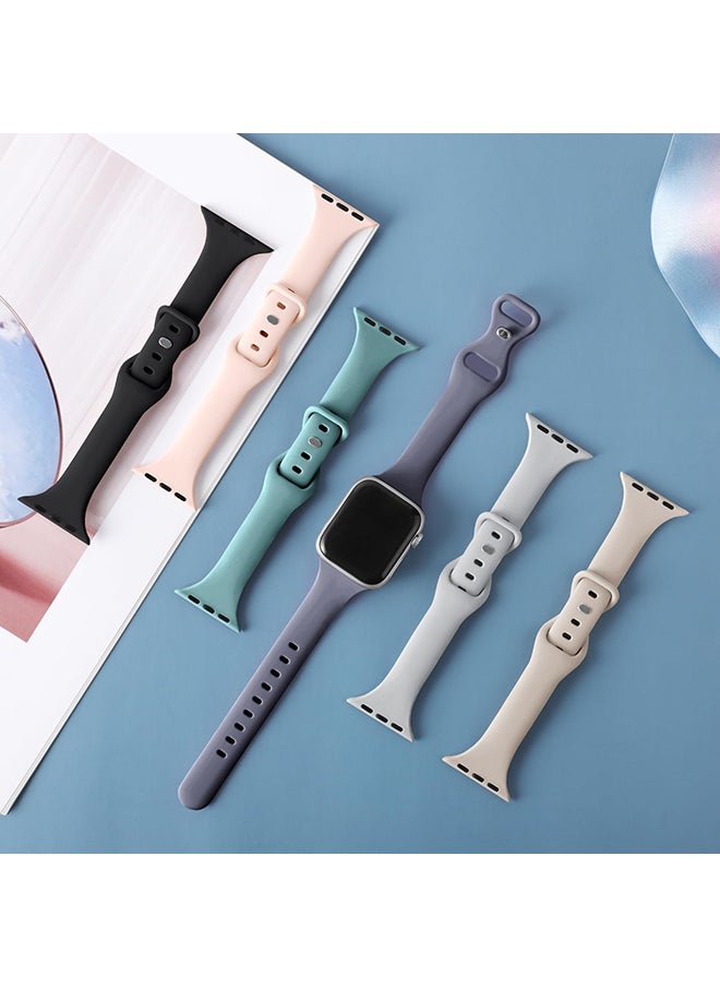 Slim Thin Bands For Apple Watch Series 10 9 8 7 6 5 4 SE , 38/40/41/42mm, Soft Silicone Sport Smartwatch Strap- Multi1