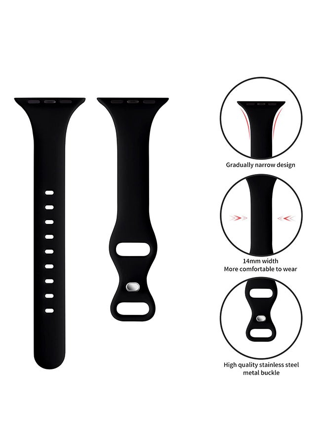 O Ozone Slim Thin Bands For Apple Watch Series 10 9 8 7 6 5 4 SE , 38/40/41/42mm, Soft Silicone Sport Smartwatch Strap- Multi1  - Image 2