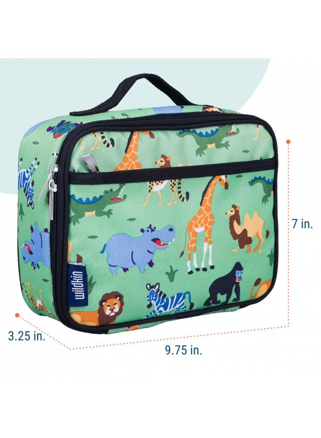 Wildkin Wildkin Kids Insulated Lunch Box Bag for Boys & Girls, Reusable Kids Lunch Box is Perfect for Early Elementary Daycare School Travel, Ideal for Hot or Cold Snacks & Bento Boxes (Wild Animals) - Image 4