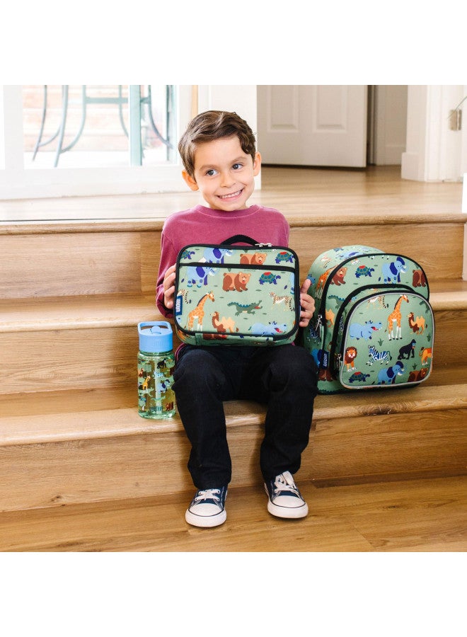 Wildkin Wildkin Kids Insulated Lunch Box Bag for Boys & Girls, Reusable Kids Lunch Box is Perfect for Early Elementary Daycare School Travel, Ideal for Hot or Cold Snacks & Bento Boxes (Wild Animals) - Image 2
