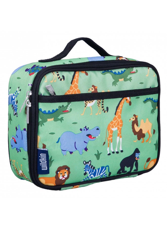 Wildkin Wildkin Kids Insulated Lunch Box Bag for Boys & Girls, Reusable Kids Lunch Box is Perfect for Early Elementary Daycare School Travel, Ideal for Hot or Cold Snacks & Bento Boxes (Wild Animals) - Image 1