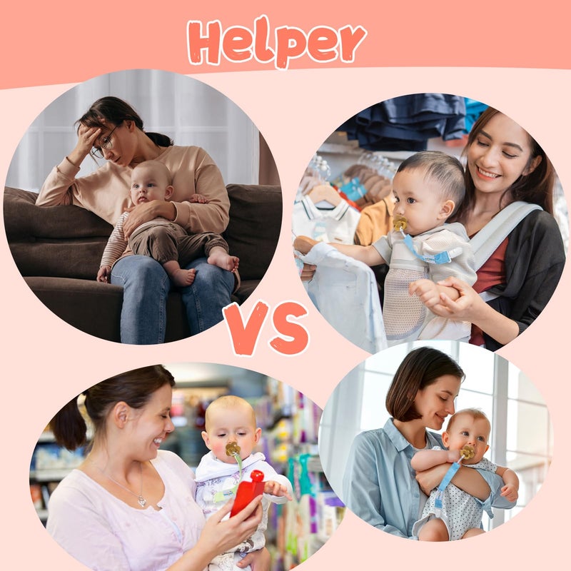 babygoal Baby Girl Pacifier Clips, 6 Pack Solid Color Pacifier Holder Clips for Boys and Girls Fits for Most Pacifier Styles and Binkies 6MP23 - Image 5