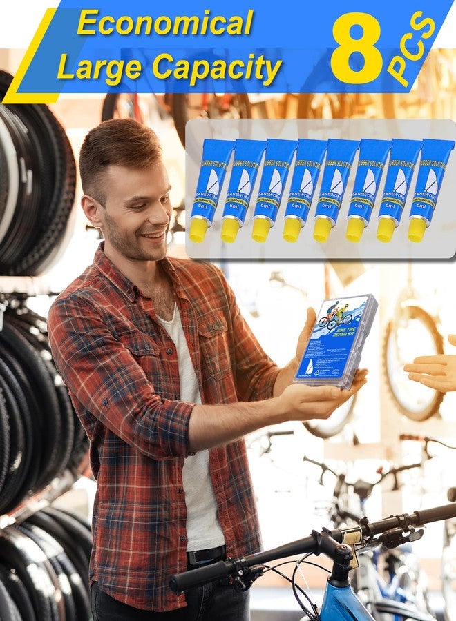 Beanewone Tire Repair Glue, 8 PCS Rubber Cement Tire Glue, High-Strength Vulcanizing Cement for Tire Patches - 6ml Tube (Refills) - Image 2