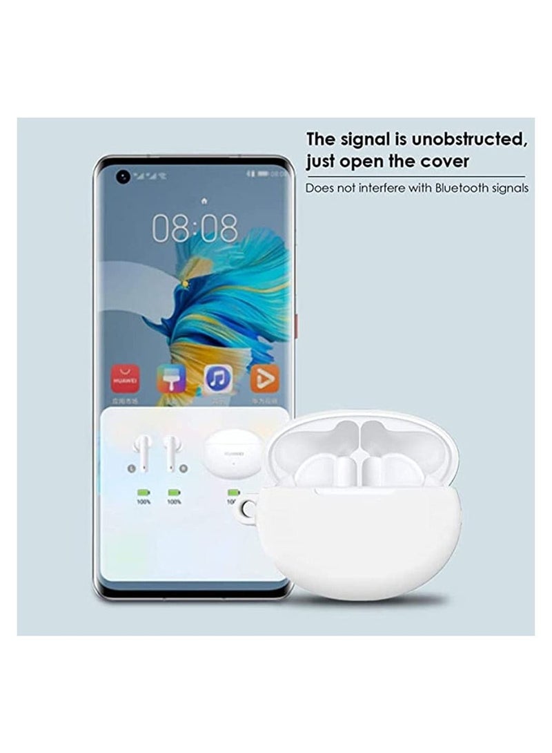 Silicone Case Cover for Huawei FreeBuds PRO with Carabiner and Charging Port Accessibility anti shock, full protection - Image 3