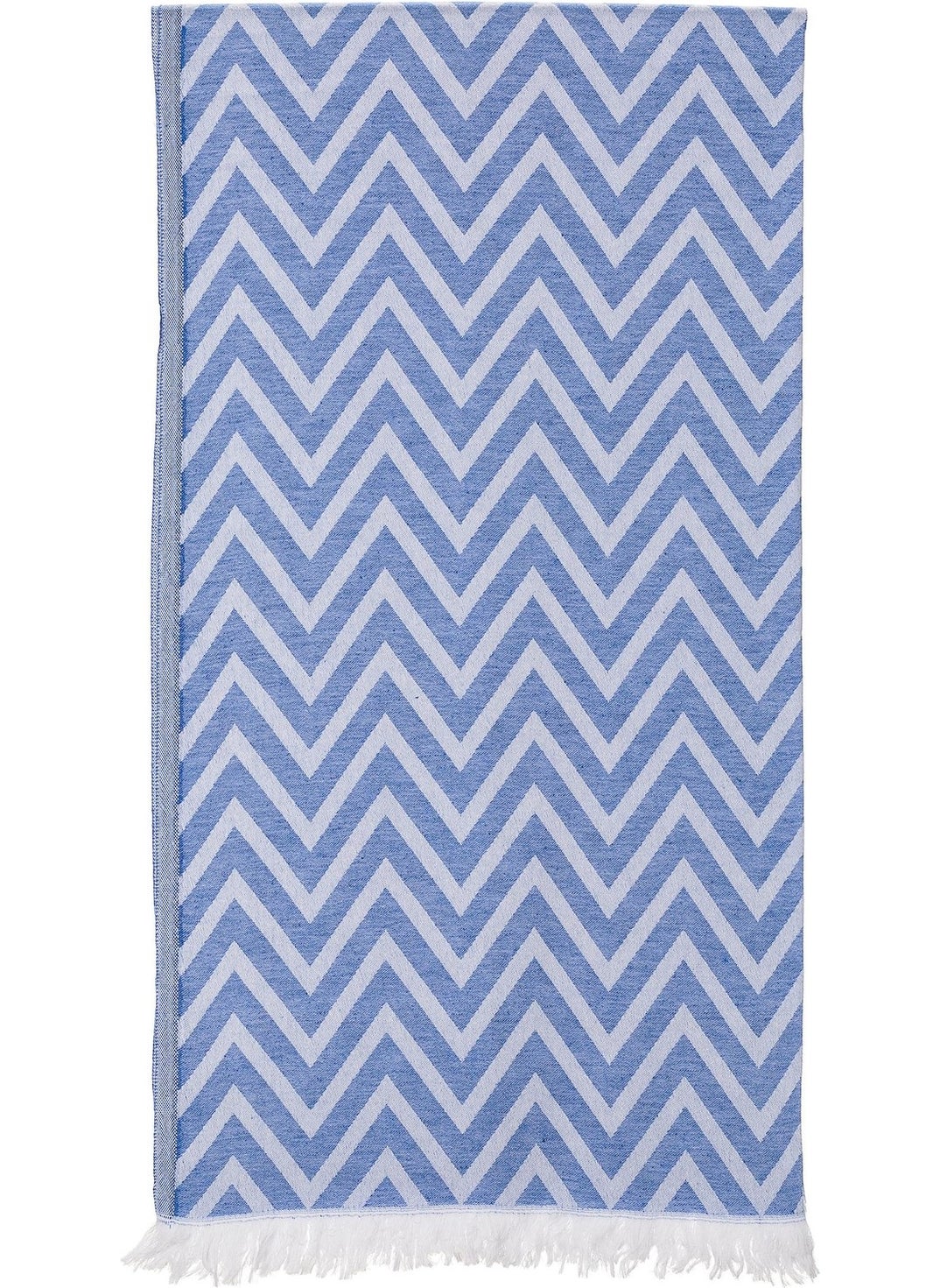 Rosa Bianca Blue Zigzag Jacquard Cotton Loincloth 