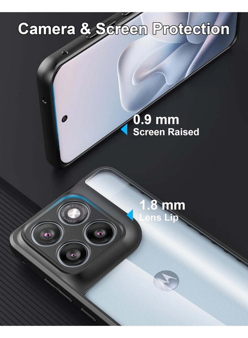 جراب حماية شفاف مقاوم للصدمات لهاتف Moto Edge 70 Fusion، غطاء خلفي مقاوم للاصفرار مع حماية من مادة TPU. - Image 4
