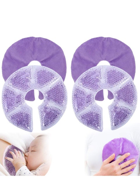 Breast Therapy Pads, Hot Cold Breastfeeding Gel Pads, Breastfeeding Essentials and Postpartum Recovery, Engorgement, Microwavable