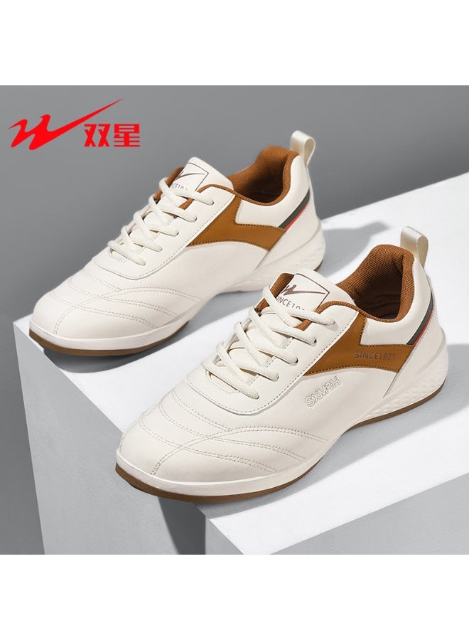 Double Star Men's Casual Sneakers: Comfortable Non-slip Leather Shoes for Daily Wear 43SIZE - Image 1