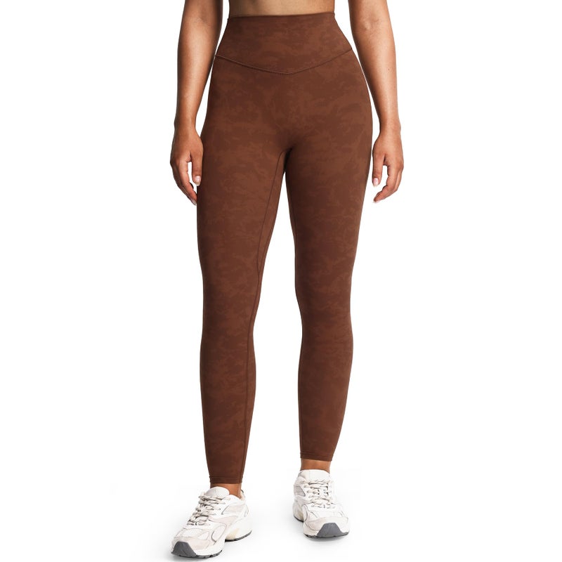Aoxjox High Waisted Workout Leggings for Women Tummy Control Buttery Soft Yoga Metamorph Deep V Pants 26" (Cloud Brown, Small) - Image 2