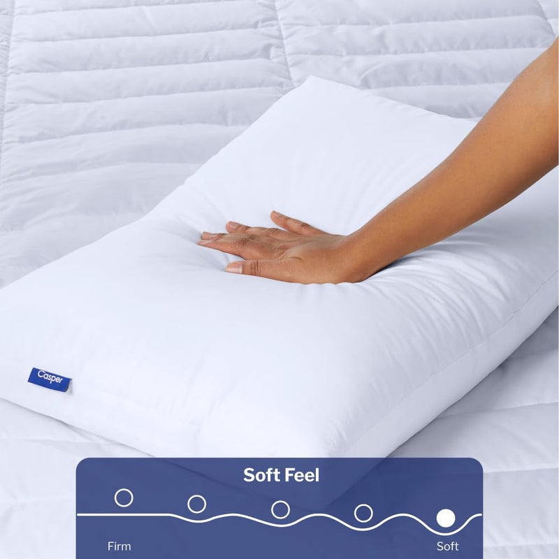 Casper Sleep Down Pillow for Sleeping, Standard, White - Image 3