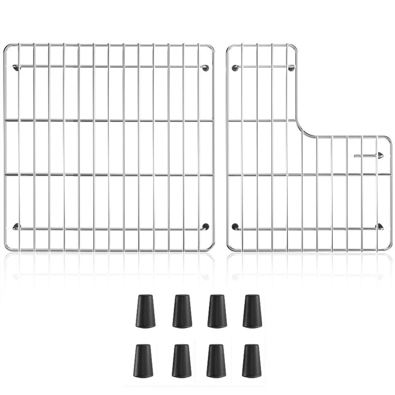 DPZM 2618 x 1476 K6449ST Stainless Steel Bottom Basin Rack Sink Protector for Kohler Sink Racks Whitehaven 5827 and K5826 Includes Left and Right Racks - Image 2