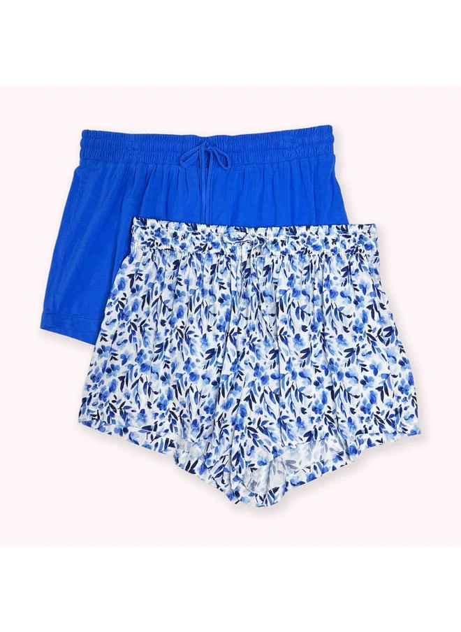 Aadaraya Set of 2 - Aadaraya Assorted Shorts with Drawstring Closure