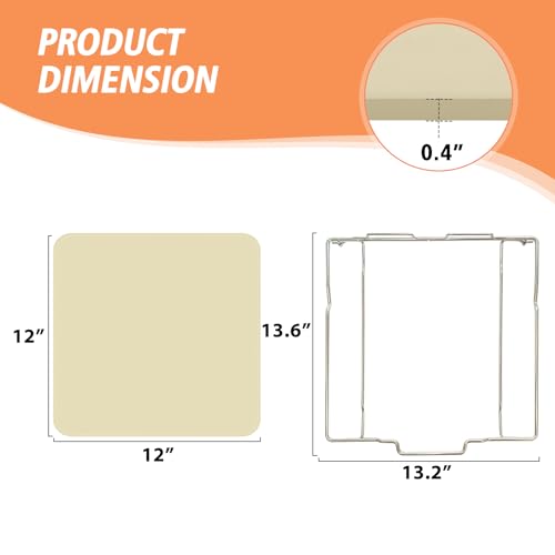 AJinTeby 12 inch Pizza Stone with Rack for Oven and Grill Baking, Baking Stone Set for Ninja OO101 8 In 1 Outdoor Pizza Oven, Fits Ninja Woodfire OO100 Series Outdoor Oven, for Ninja Pizza Oven Accessories - Image 2