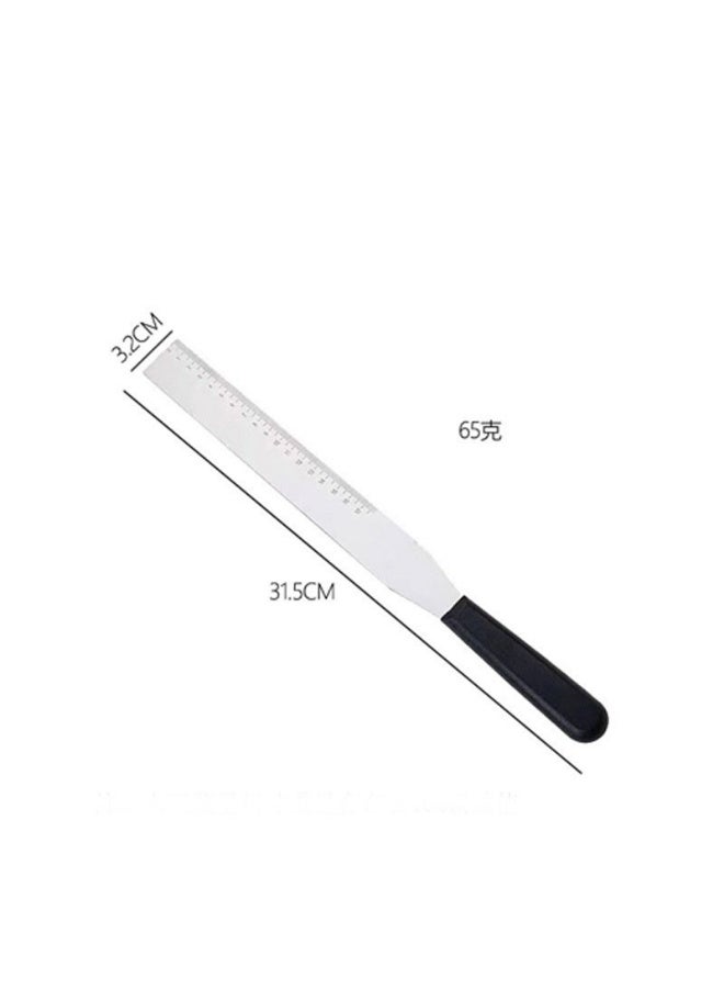 Cake Spatula Non-stick Straight Icing Spatula Anti-slip Handle Stainless Steel Bread Bakery Butter Spatula for Household Icing Spatula Cream Spatula - Image 4