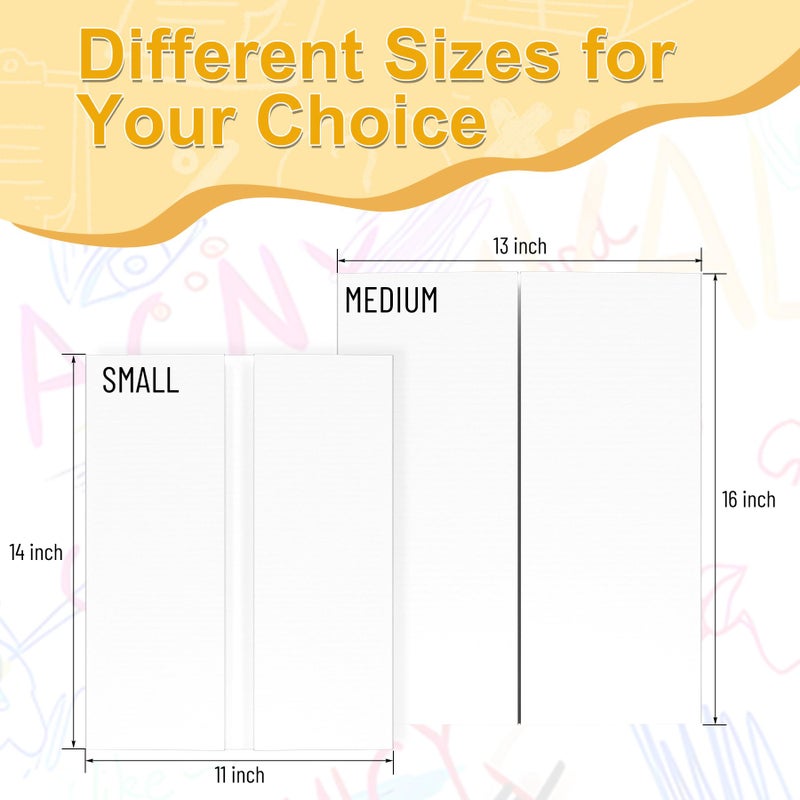 AKONEGE 4Pcs Medium Trifold Poster Board, 26 x 16 Inches White Tri Fold Poster Boards Corrugated Presentation Cardboards for Science Fair, School Projects, Exhibitions, and Business Presentations - Image 3
