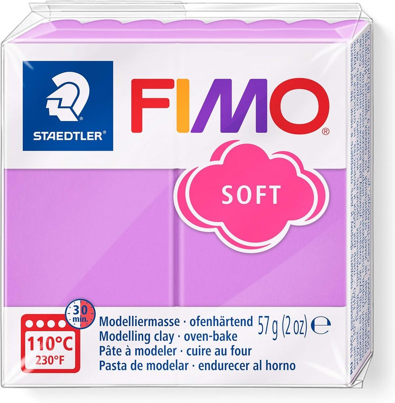 STAEDTLER FIMO Soft Polymer Clay - -Oven Bake Clay for Jewelry, Sculpting, Crafting, Lavender 8020-62 - Image 1