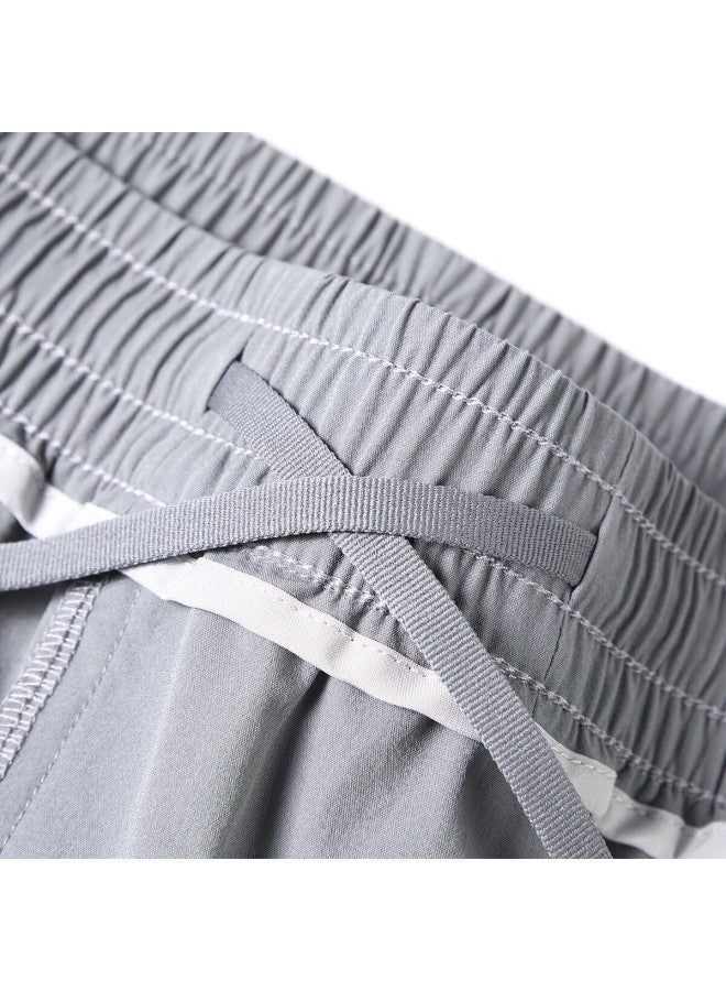 Judger [cool And Lightweight] Men's Casual Pants With Elastic Waistband For Commuting, Comfortable Breathable Waterproof Straight-leg Trousers - Image 5