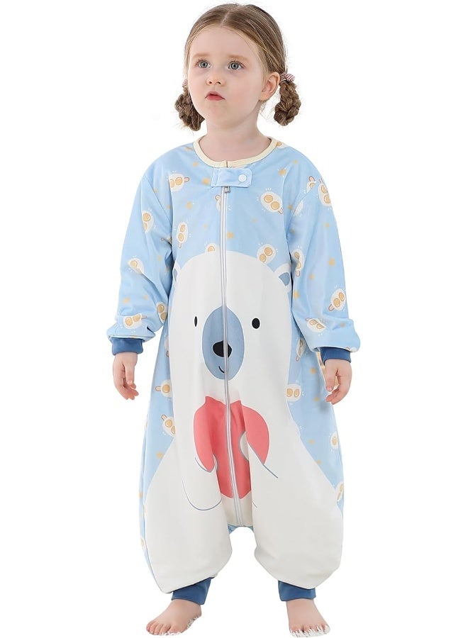 MICHLEY Baby Sleeping Bag Sack Long Sleeve with Feet Winter Swaddle Wearable Blanket for Boys Girls - Image 1