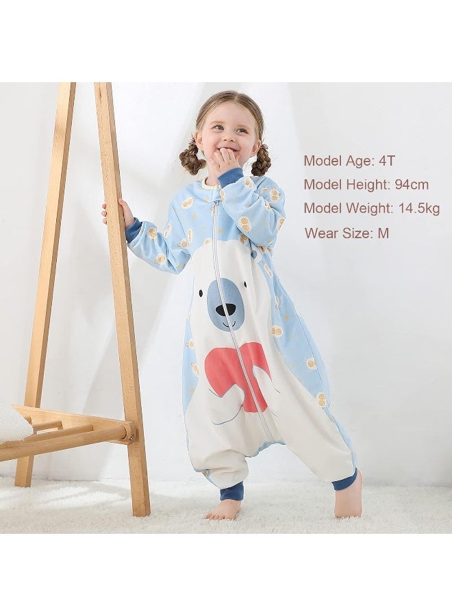 MICHLEY Baby Sleeping Bag Sack Long Sleeve with Feet Winter Swaddle Wearable Blanket for Boys Girls - Image 3