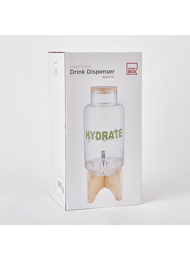 Home Box - Harmony Glass beverage Dispenser with Stand - 4000 ml - Image 1
