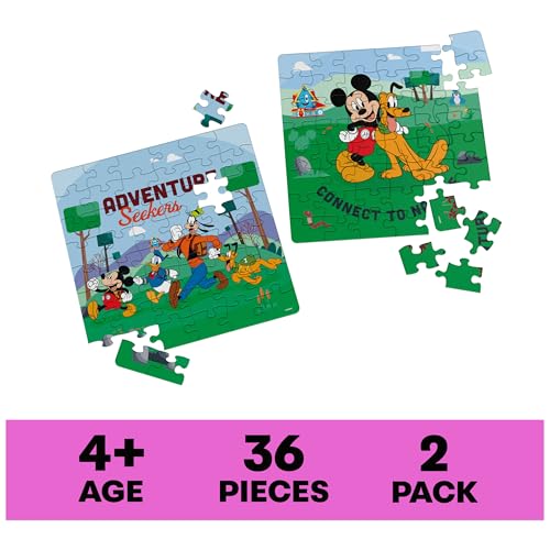 Spin Master Games Disney Puzzles Mickey Mouse 2Pack 36 Pieces Jigsaw Puzzles in Storage Tubes Disney Toys Mickey Mouse Clubhouse Kids Puzzles for Ages 4 Up - Image 5