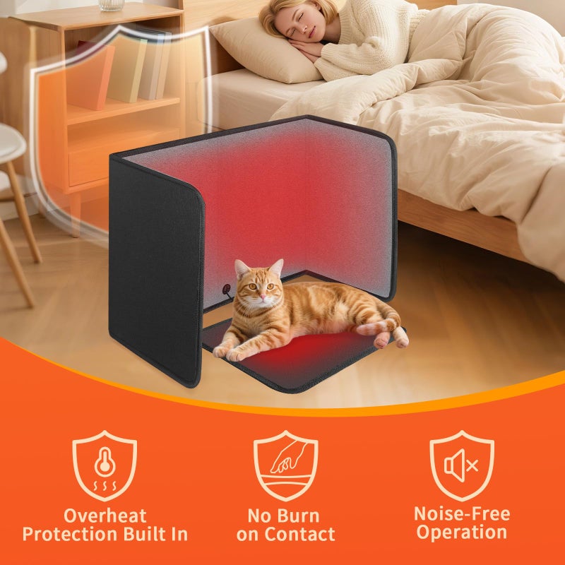 SoliSnug Under Desk Heater Foldable, Quiet Space Heater for Office with Timer, 8 Temp Levels, Auto Shut Off, Energy Efficient, Portable Foot Warmer - Image 4