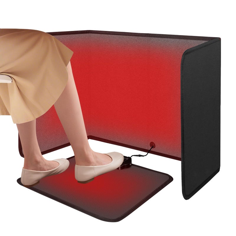 SoliSnug Under Desk Heater Foldable, Quiet Space Heater for Office with Timer, 8 Temp Levels, Auto Shut Off, Energy Efficient, Portable Foot Warmer - Image 1