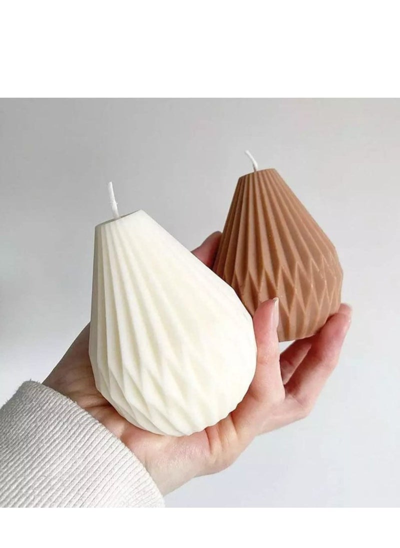 3D Pear Shape Silicone Mold for Plaster Candle Making Baking Chocolate Cake Dessert Pastry Mousse Mould Resin Molds, Model Silicone, Epoxy Molds for Making Resin Molds